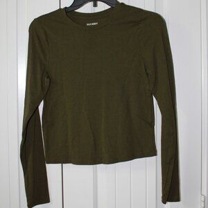 Army Green Cropped Tee